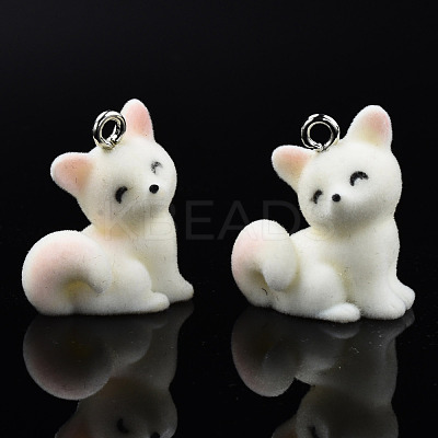 Flocky Resin Pendants RESI-N032-14-1