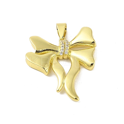 Brass Micro Pave Cubic Zirconia Pendants KK-E111-16G-1