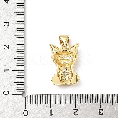 Brass Micro Pave Cubic Zirconia Pendants KK-D426-06G-1