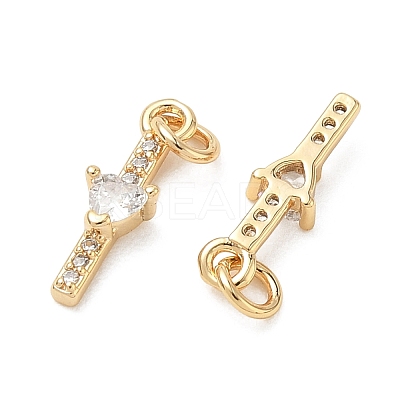 SHEGRACE Brass Micro Pave Cubic Zirconia Pendants XGRQ3D637-513G-1