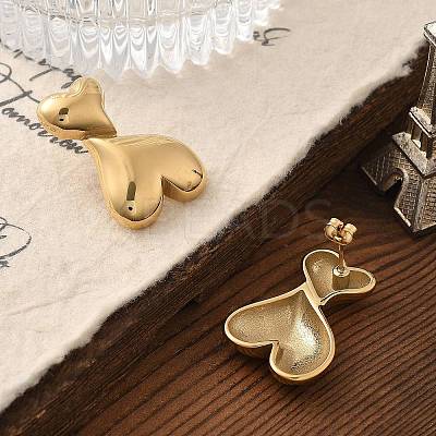 304 Stainless Steel Stud Earrings STAS-Z112-21G-1