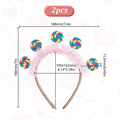 Cloth Lollipop Hair Bands for Women Girl OHAR-WH0021-89B-1