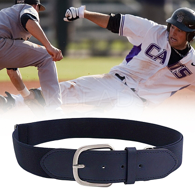 1Pc Imitation Leather & Polyester Elastic Softball Belts AJEW-CL0001-37A-1