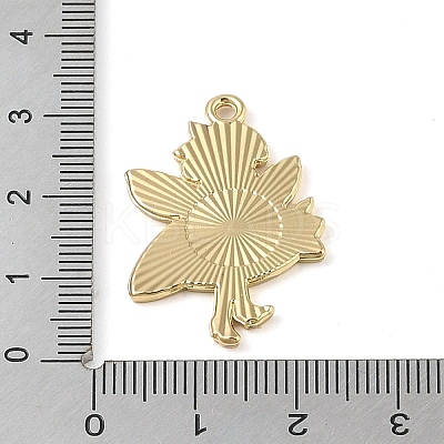 Golden Plated Alloy Eanaml Pendants PALLOY-S184-04G-C-1