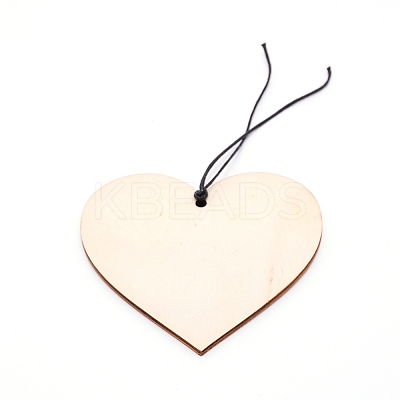 Natural Wood Pendant Decorations DIY-WH0204-05-1