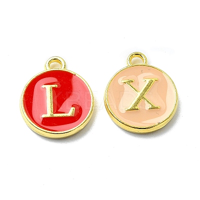 (Defective Closeout Sale)Platinum & Golden Plated Alloy Enamel Charms ENAM-XCP0001-42PG-1
