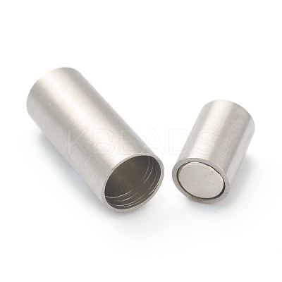 Tarnish Resistant 304 Stainless Steel Magnetic Clasps with Glue-in Ends STAS-B017-01C-P-1