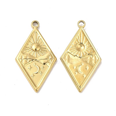 Ion Plating(IP) 304 Stainless Steel Pendants STAS-L020-038G-1
