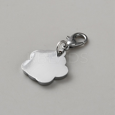 Zinc Alloy Enamel Glitter Powder Pendant Decoration HJEW-WH0001-14P-12-1