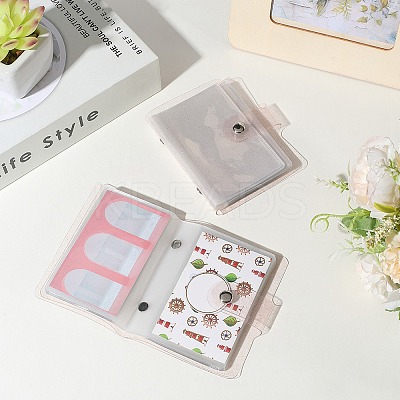 2Pcs PVC Mini Photocard Holder Book AJEW-SP0002-20A-06-1