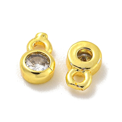 Brass Micro Pave Cubic Zirconia Charms KK-L075-017G-01-1