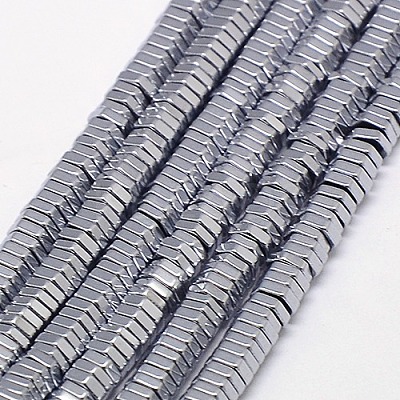 Electroplate Non-magnetic Synthetic Hematite Beads Strands G-J165-4mm-08-1
