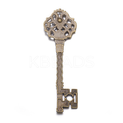 Key Tibetan Style Pendant Rhinestone Settings TIBEB-A101291-AB-LF-1