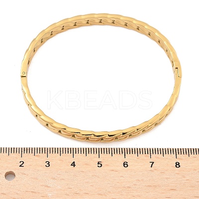 304 Stainless Steel Hinged Bangles for Women AJEW-P127-26G-1