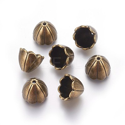 Tibetan Style Alloy Bead Caps LS-TIBE-5211-AB-FF-1