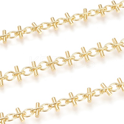 Brass Handmade Link Chains X-CHC-M019-07G-1