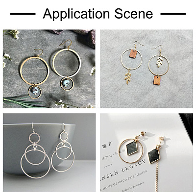 64Pcs 8 Styles 304 Stainless Steel Linking Ring STAS-CD0001-19-1