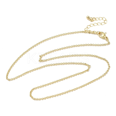 1.5MM Brass Rolo Chain Necklaces LS-NJEW-P339-06G-1