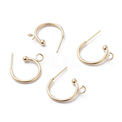 304 Stainless Steel Half Hoop Earrings LS-X-STAS-Z028-B01-G-1