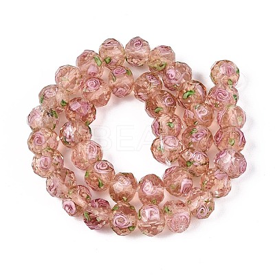 Handmade Luminous Lampwork Beads Strands LAMP-N037-01C-1