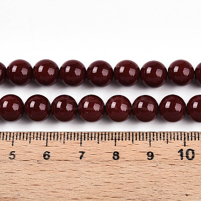 Baking Paint Pearlized Glass Pearl Bead Strands HY-N002-8mm-D01-1