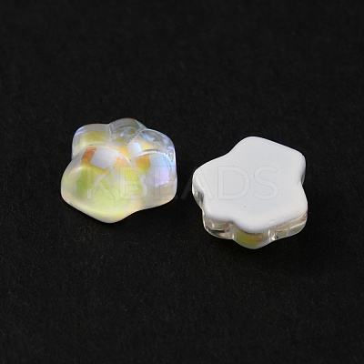 Paw Print Resin Cabochons MRMJ-WH0012-35E-1