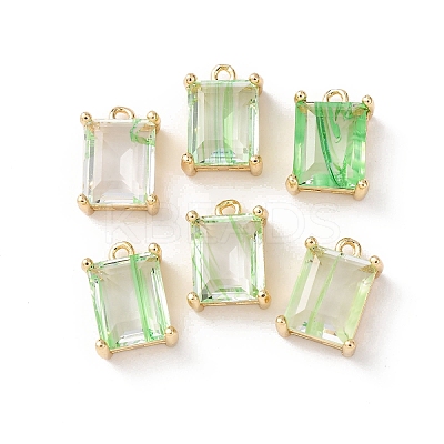 Brass Glass Charms KK-Z141-12G-1