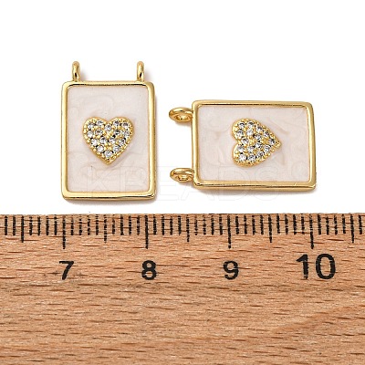 Brass Micro Pave Cubic Zirconia Pendants KK-D390-27G-04-1