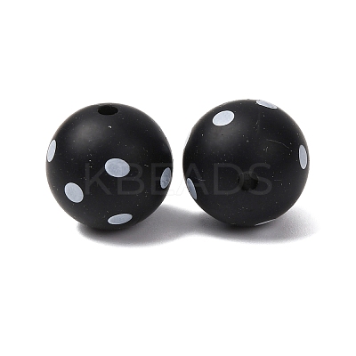 Food Grade Eco-Friendly Printed Silicone Beads SIL-A013-01A-07-1