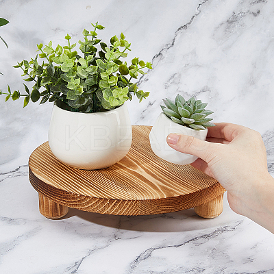Wood Round Plant Saucer AJEW-WH0473-07A-1