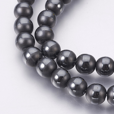 Electroplate Non-Magnetic Synthetic Hematite Beads Strands G-F585-C09-8mm-1