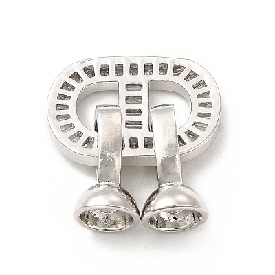 Rack Plating Brass Pave Clear Cubic Zirconia Fold Over Clasps KK-G458-04P-1