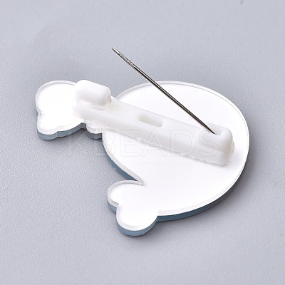 Acrylic Safety Brooches JEWB-F012-15-1
