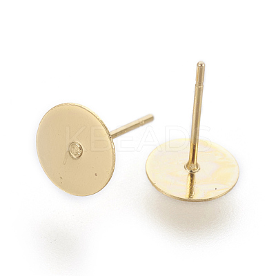 202 Stainless Steel Stud Earring Findings STAS-F186-01G-8mm-1