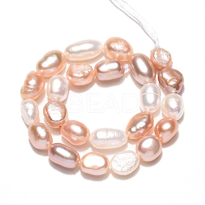 Natural Cultured Freshwater Pearl Beads Strands PEAR-N014-05N-01-1