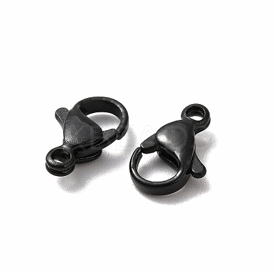 Spray Painted 304 Stainless Steel Lobster Claw Clasps STAS-R120-01C-02-1