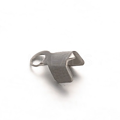 Tarnish Resistant 304 Stainless Steel Folding Crimp Ends X-STAS-E103-09A-1