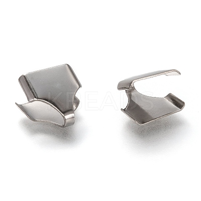 Tarnish Resistant 304 Stainless Steel Folding Crimp Ends LS-X-STAS-G122-09P-C04-1