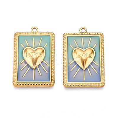 Ion Plating(IP) 304 Stainless Steel Pendants STAS-N107-05B-G-1