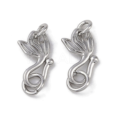 Brass Hook and S-Hook Clasps KK-G497-25P-1