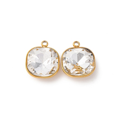 Ion Plating(IP) 304 Stainless Steel Rhinestone Pendants STAS-B090-01G-05-1