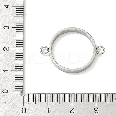 304 Stainless Steel Open Back Bezel Connector Charms STAS-B126-05D-P-1