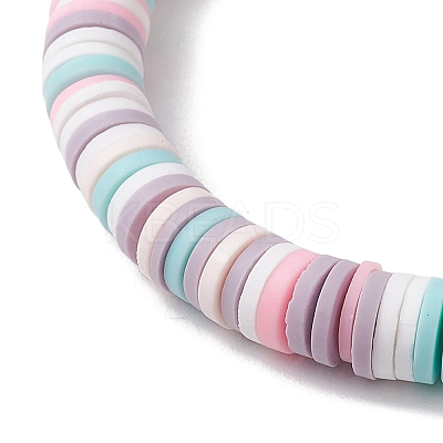 Handmade Polymer Clay Beaded Stretch Bracelets BJEW-JB10600-1