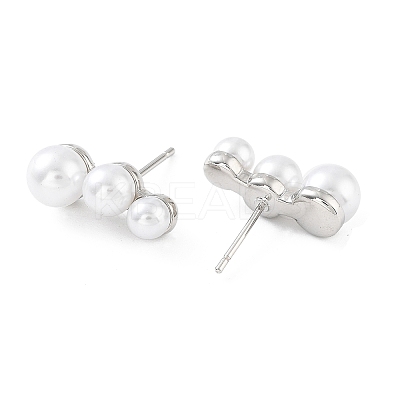 Rack Plating Brass Stud Earrings for Women KK-Z038-12P-1
