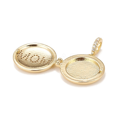 Mother's Day Brass Micro Pave Cubic Zirconia Locket Pendants LS-KK-A161-45G-1