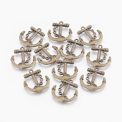 Tibetan Style Alloy Anchor Pendants LS-K08QD071-1