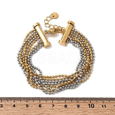 304 Stainless Steel Multi-strand Bracelets BJEW-C137-01GP-1