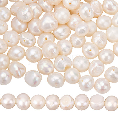 2 Strands Natural Cultured Freshwater Pearl Beads Strands PEAR-SC0001-28-1