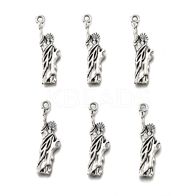 Tibetan Style Alloy Statue of Liberty Pendants TIBEP-Q043-152-RS-1
