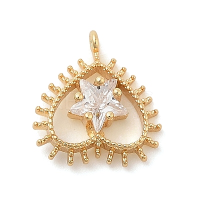 Brass Micro Pave Cubic Zirconia Pendants LS-KK-I380-21G-1